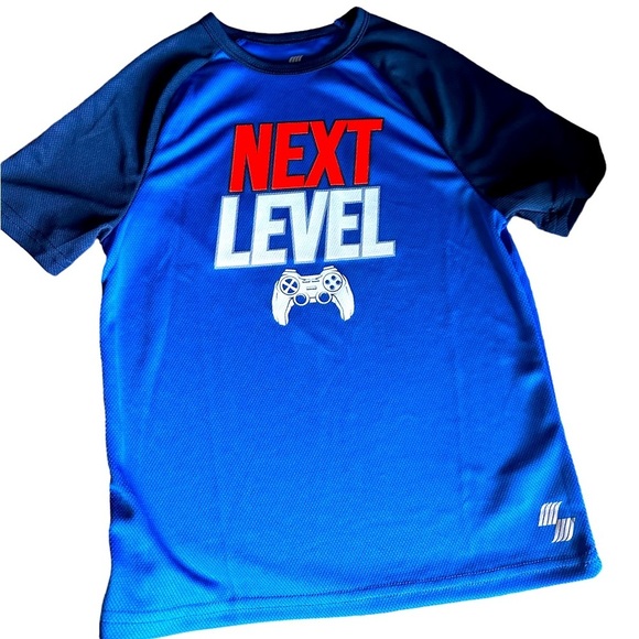🍁 BUNDLE ONLY - 5/$15  Next Level Quick Dry shirt, Blue/Orange - TCP Sport  NWOT - Picture 1 of 3